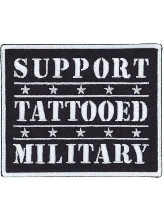 Support Tattooed Military Embroidered Patch