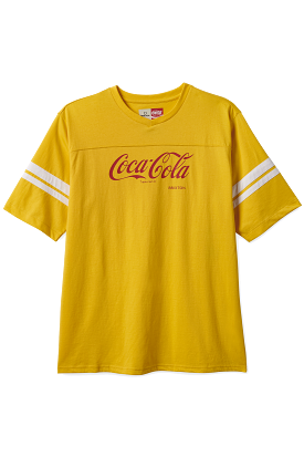 T-SHIRT BRIXTON COCA COLA CLASSIC FOOTBALL YELLOW