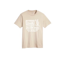 T-SHIRT LEVI'S  GRAPHIC WESTERN GARMENT DYE FEATHER GRAY CREAM