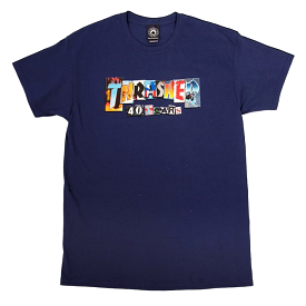 THRASHER T-SHIRT 40 YEARS NAVY