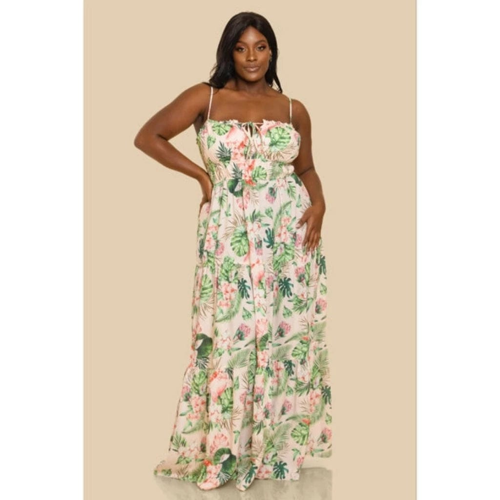 Tropics Maxi Dress Peach