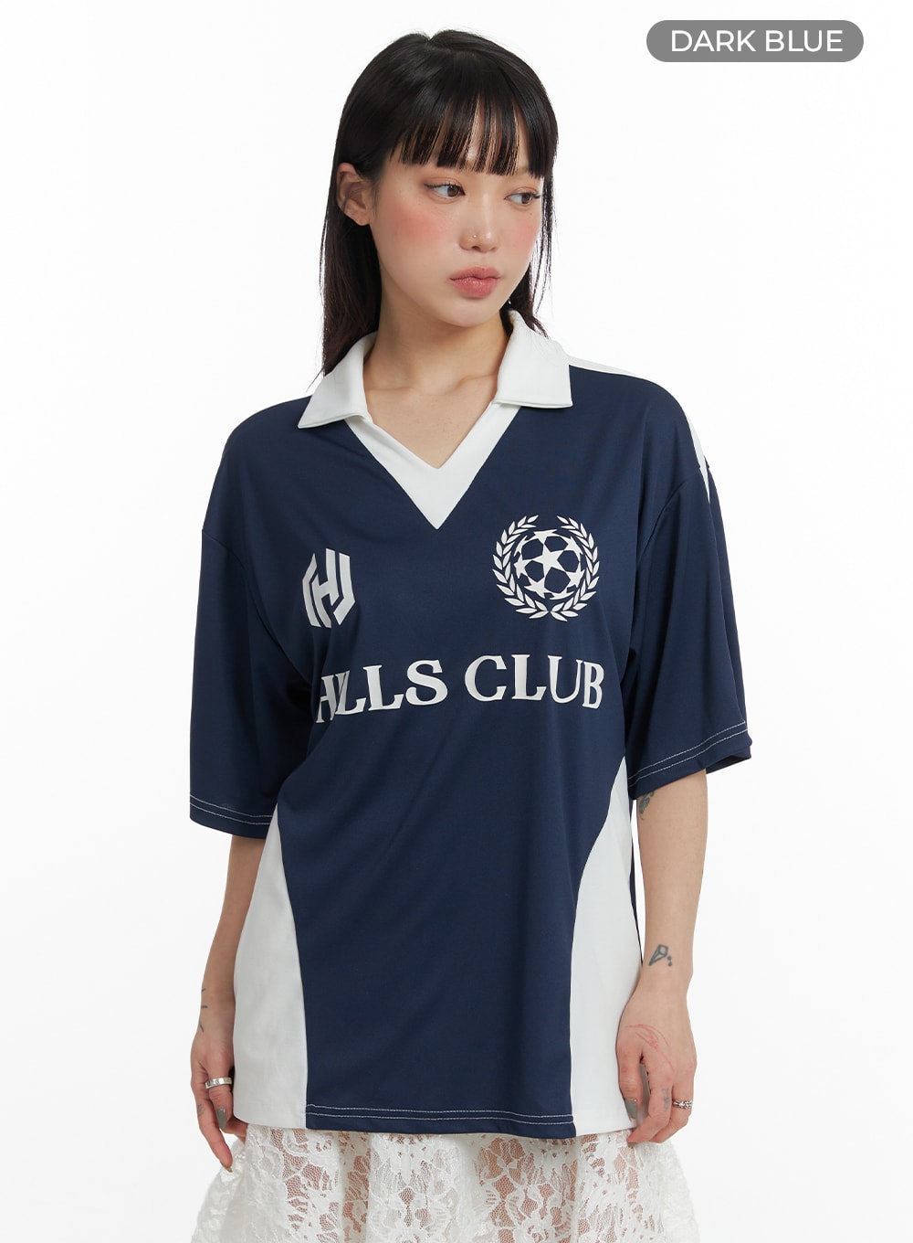 V-Neck Collar Football Jersey Shirt IF423