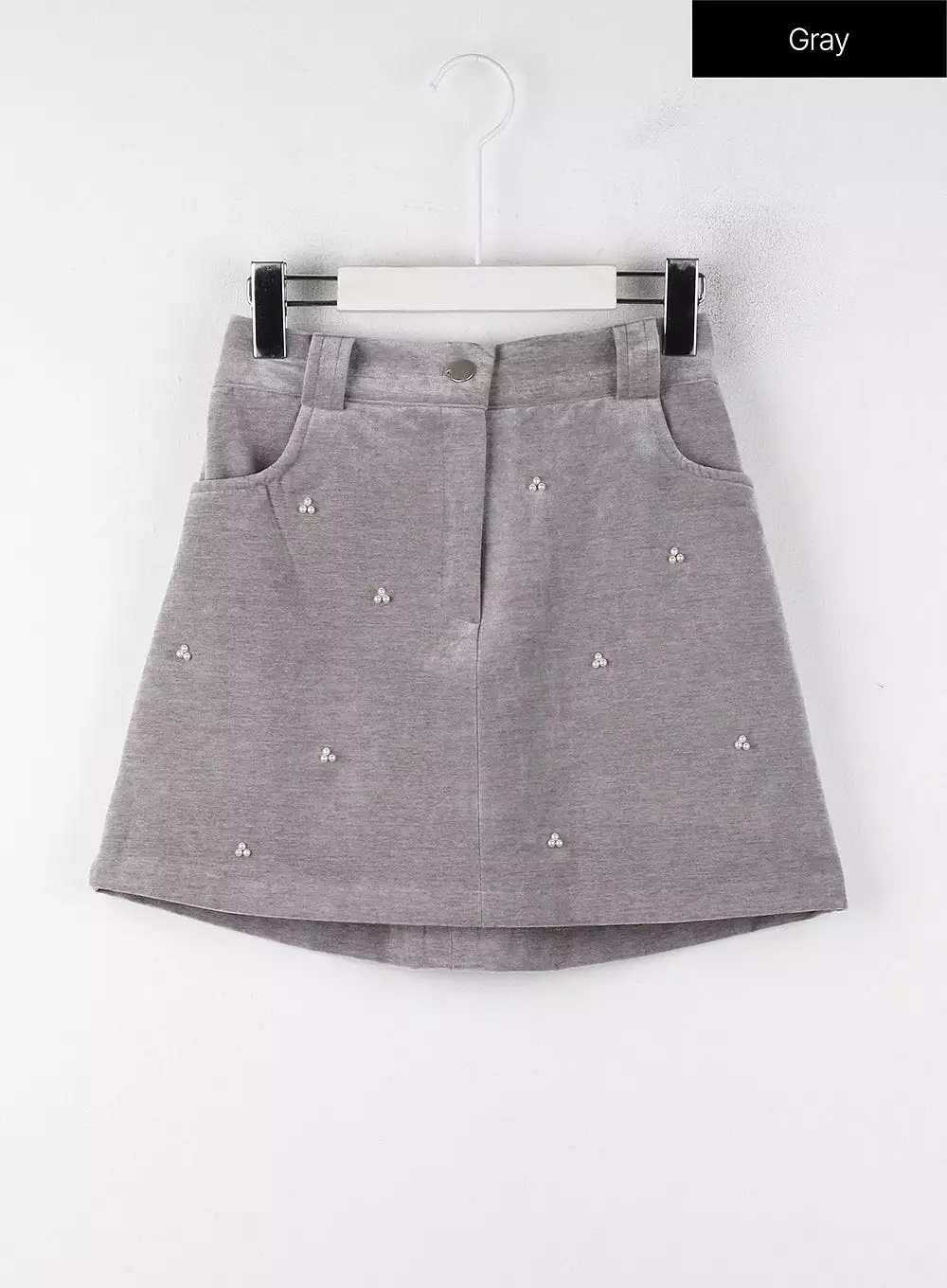 Velvet Beaded Mini Skirt OJ404