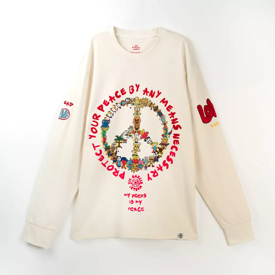 Vic Garcia - Studio Friends Peace Tee (White)