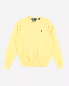 Vintage 90s Polo by Ralph Lauren Yellow Light Sweatshirt - M