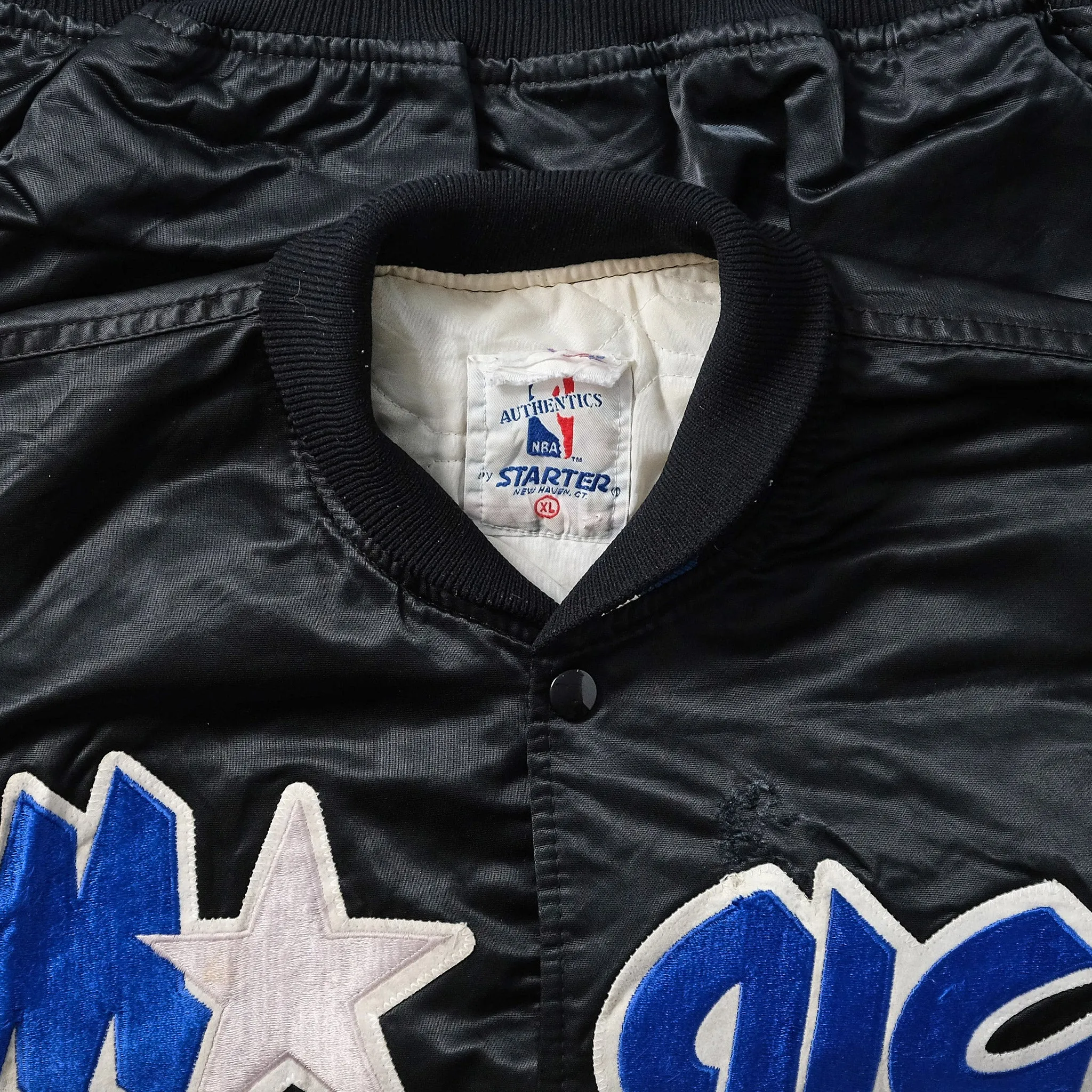 Vintage Starter Orlando Magic Satin Bomber Jacket XLarge