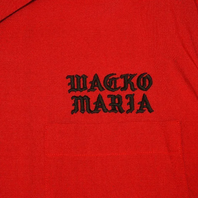 WACKO MARIA  |Street Style Long Sleeves Plain Oversized Logo Shirts