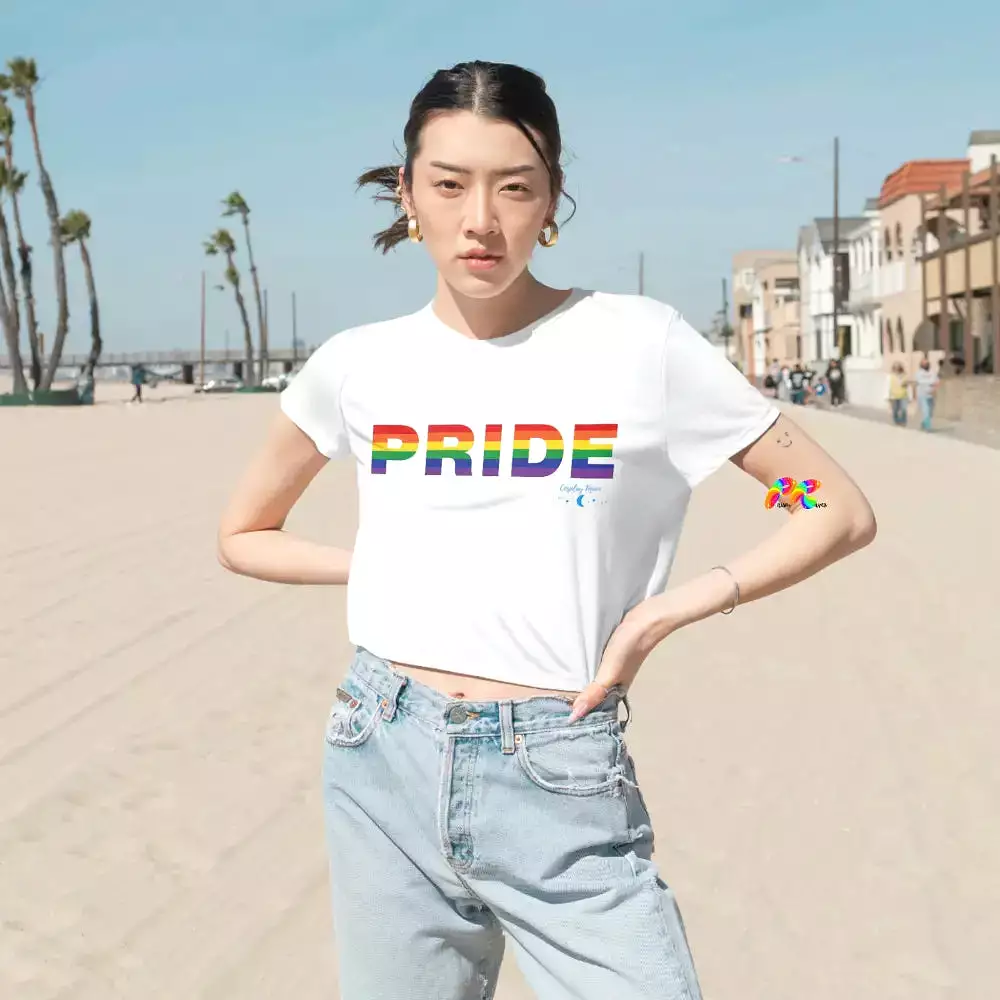 Women's Flowy Pride Cropped T-Shirt