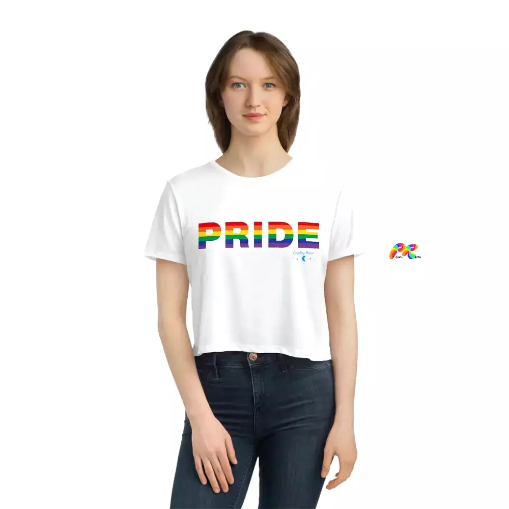 Women's Flowy Pride Cropped T-Shirt