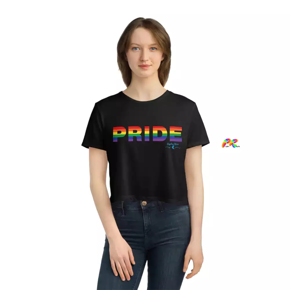 Women's Flowy Pride Cropped T-Shirt