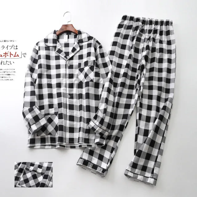 Xituodai Cute white bear 100% brushed cotton men pajama sets Autumn Casual fashion animal sleepwear men homewear sexy pijamas mu