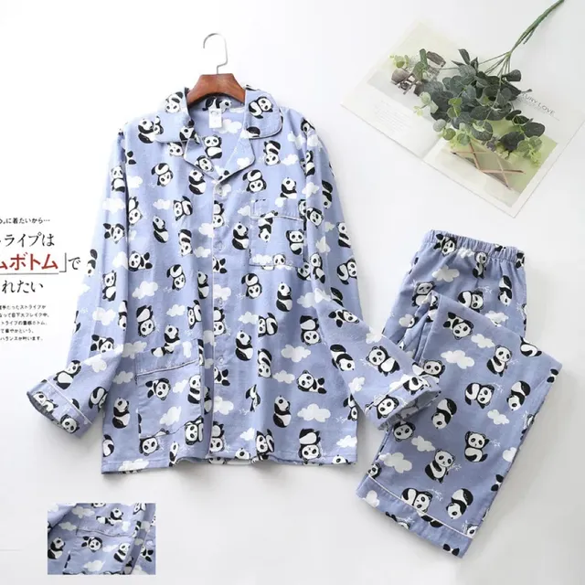 Xituodai Cute white bear 100% brushed cotton men pajama sets Autumn Casual fashion animal sleepwear men homewear sexy pijamas mu