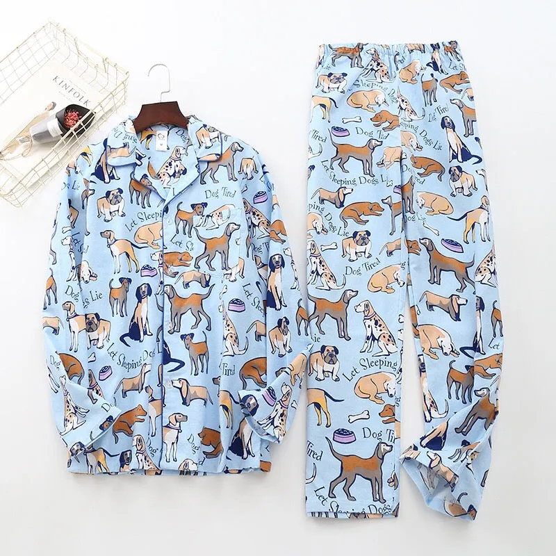 Xituodai Cute white bear 100% brushed cotton men pajama sets Autumn Casual fashion animal sleepwear men homewear sexy pijamas mu